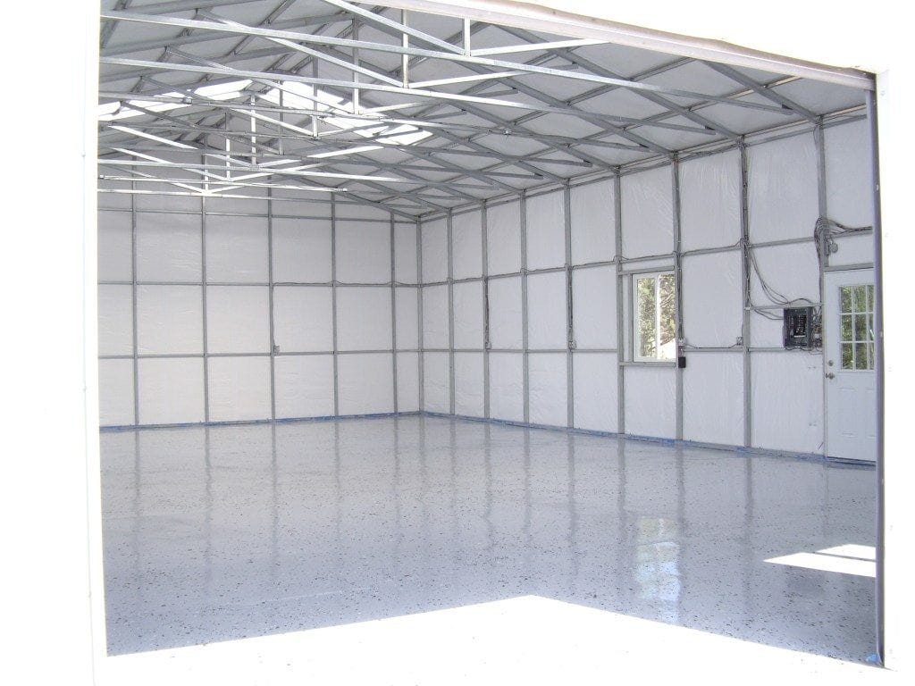 INTERIOR VIEW OF INSULATED GARAGE