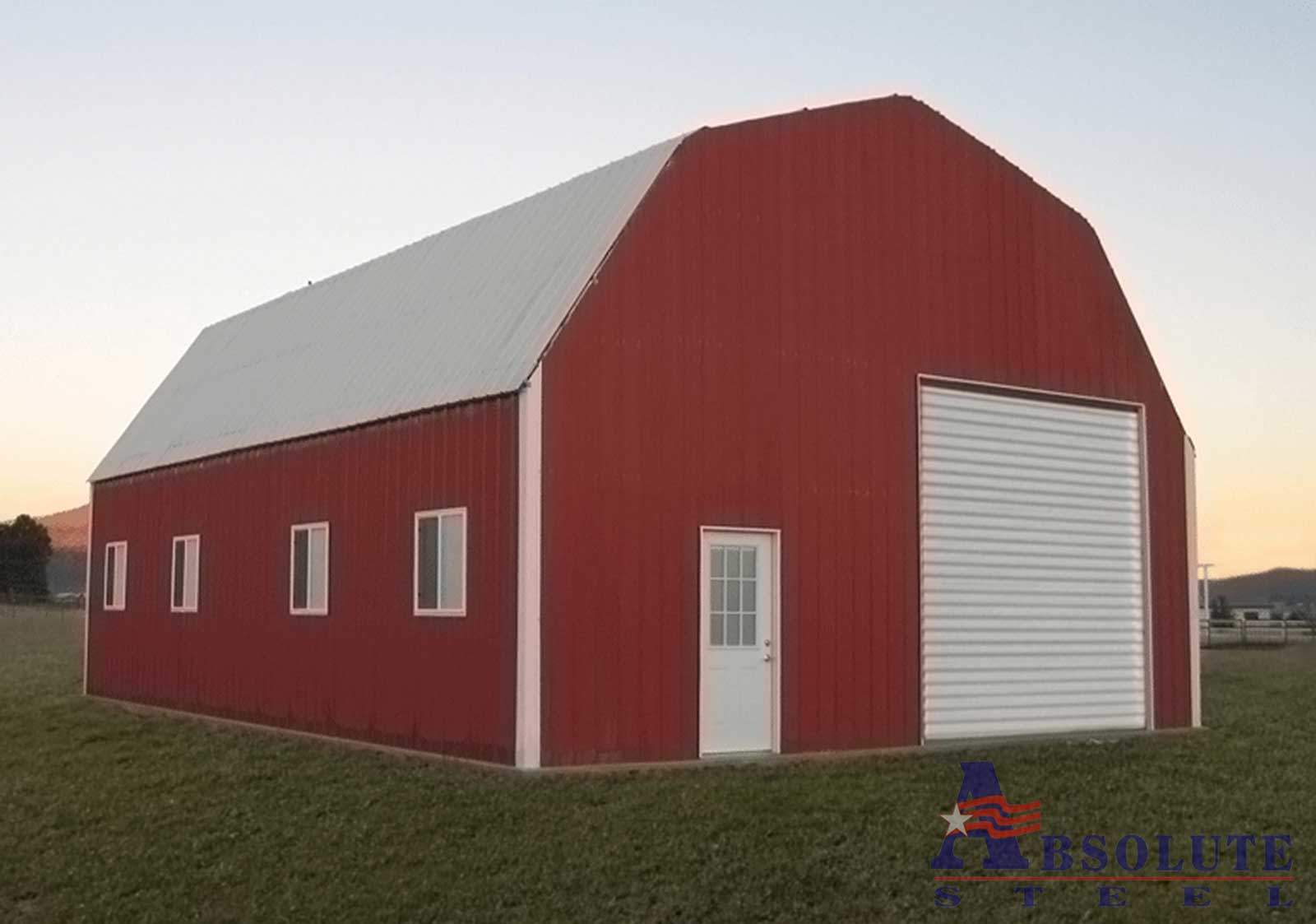 gambrel barn kit with garage apartment