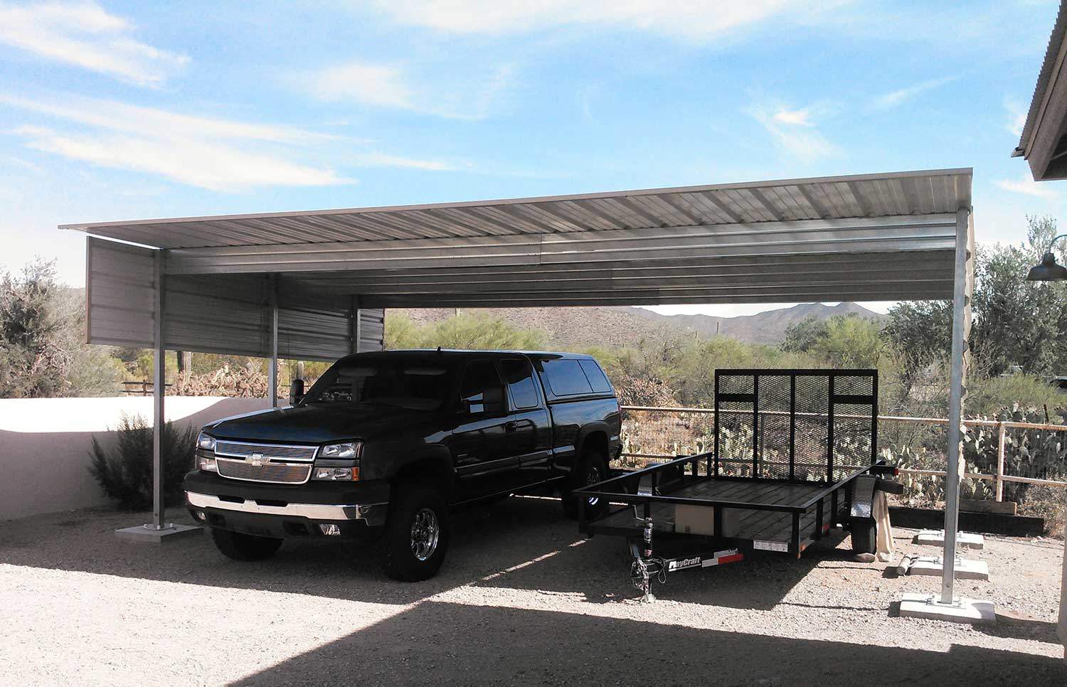 single slope carport kits