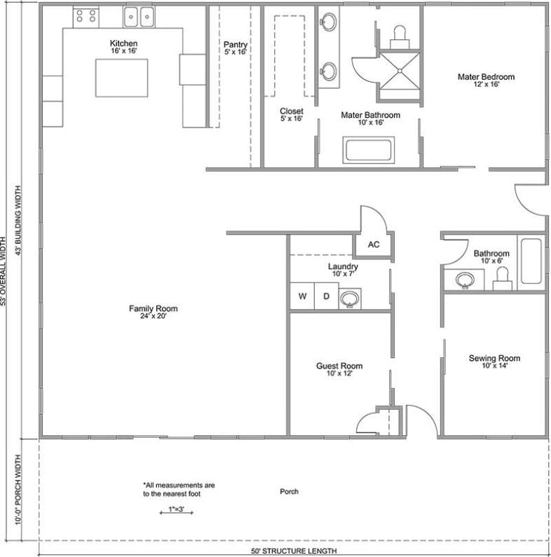 Country Road Style Floor Plan